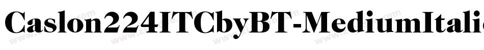 Caslon224ITCbyBT-MediumItalic字体转换