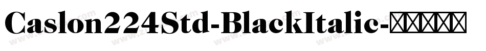 Caslon224Std-BlackItalic字体转换