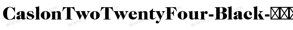 CaslonTwoTwentyFour-Black字体转换