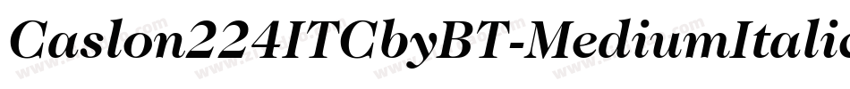 Caslon224ITCbyBT-MediumItalic字体转换