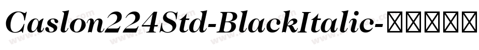 Caslon224Std-BlackItalic字体转换