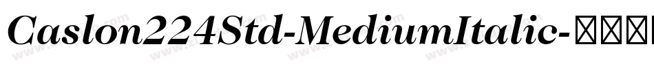 Caslon224Std-MediumItalic字体转换