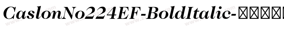 CaslonNo224EF-BoldItalic字体转换