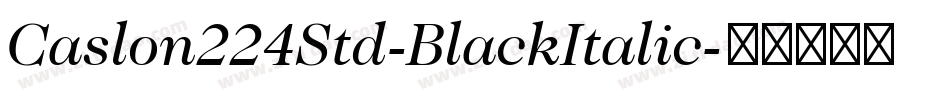 Caslon224Std-BlackItalic字体转换