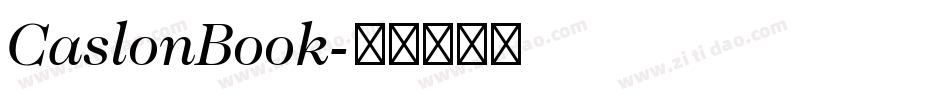 CaslonBook字体转换