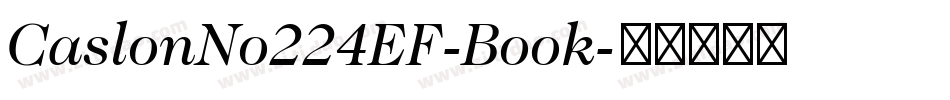 CaslonNo224EF-Book字体转换