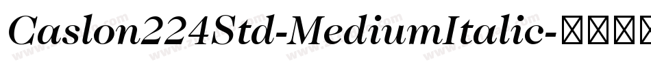 Caslon224Std-MediumItalic字体转换