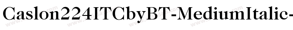 Caslon224ITCbyBT-MediumItalic字体转换