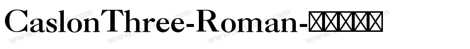 CaslonThree-Roman字体转换