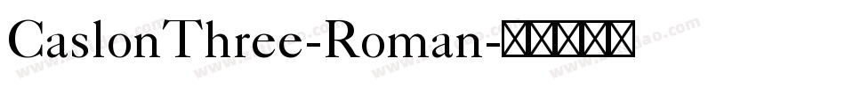 CaslonThree-Roman字体转换