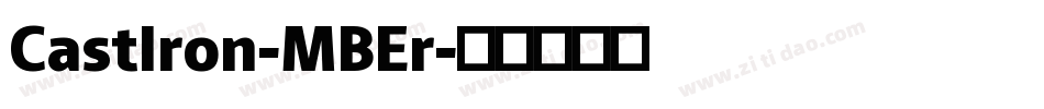 CastIron-MBEr字体转换