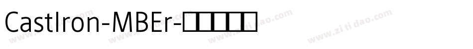 CastIron-MBEr字体转换