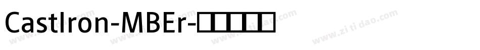 CastIron-MBEr字体转换