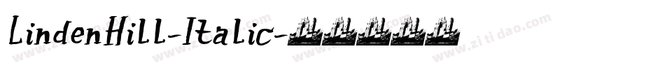 LindenHill-Italic字体转换