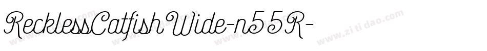 RecklessCatfishWide-n55R字体转换