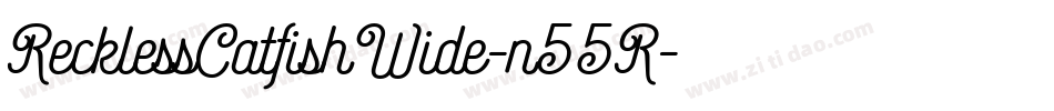 RecklessCatfishWide-n55R字体转换