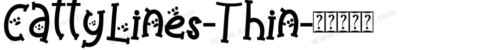 CattyLines-Thin字体转换