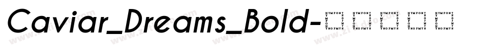 Caviar_Dreams_Bold字体转换