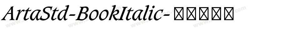 ArtaStd-BookItalic字体转换