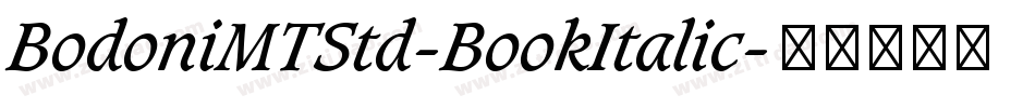 BodoniMTStd-BookItalic字体转换