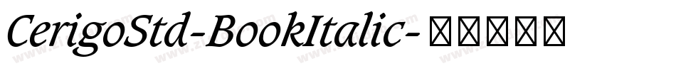 CerigoStd-BookItalic字体转换