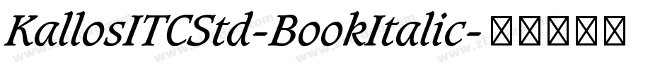 KallosITCStd-BookItalic字体转换