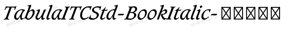 TabulaITCStd-BookItalic字体转换