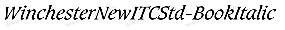 WinchesterNewITCStd-BookItalic字体转换