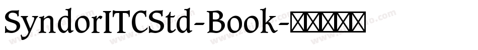 SyndorITCStd-Book字体转换