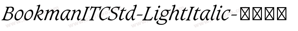 BookmanITCStd-LightItalic字体转换