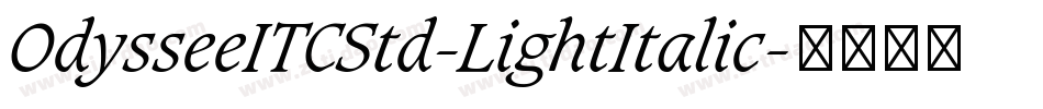 OdysseeITCStd-LightItalic字体转换