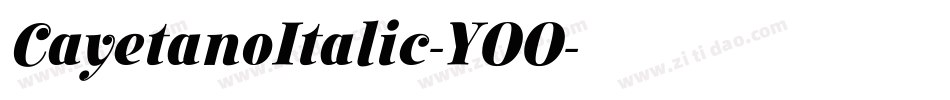CayetanoItalic-YOO字体转换