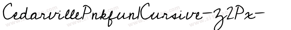 CedarvillePnkfun1Cursive-Z2Px字体转换