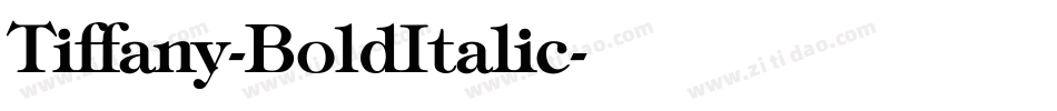 Tiffany-BoldItalic字体转换
