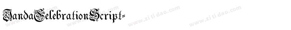 JandaCelebrationScript字体转换