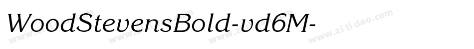 WoodStevensBold-vd6M字体转换 WoodStevensBold-vd6M字体转换