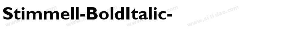 Stimmell-BoldItalic字体转换