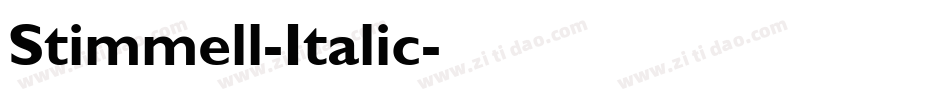 Stimmell-Italic字体转换