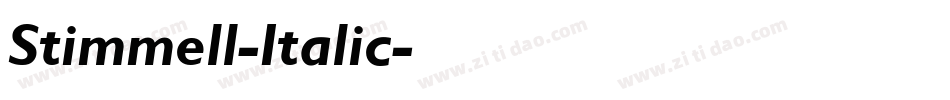 Stimmell-Italic字体转换