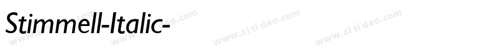 Stimmell-Italic字体转换