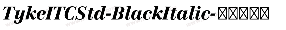 TykeITCStd-BlackItalic字体转换