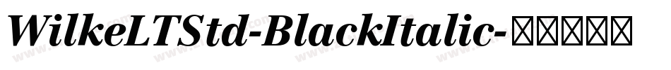 WilkeLTStd-BlackItalic字体转换
