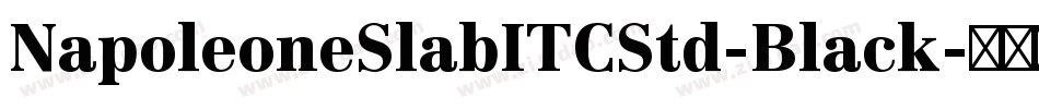 NapoleoneSlabITCStd-Black字体转换