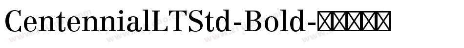 CentennialLTStd-Bold字体转换