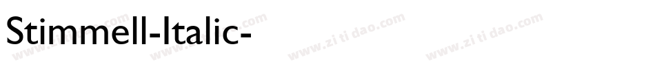 Stimmell-Italic字体转换