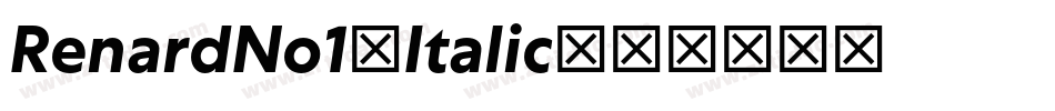 RenardNo1-Italic字体转换