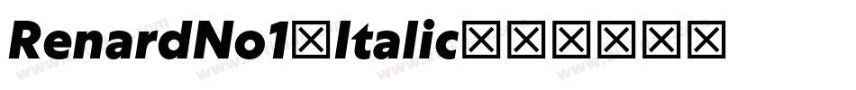 RenardNo1-Italic字体转换
