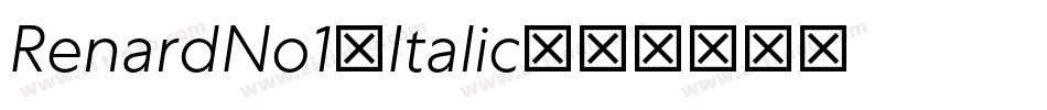 RenardNo1-Italic字体转换