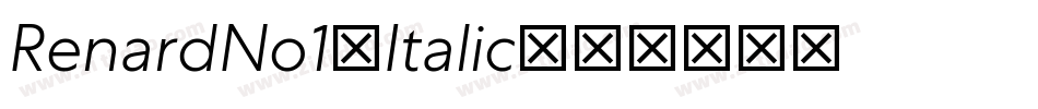 RenardNo1-Italic字体转换