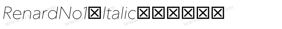 RenardNo1-Italic字体转换